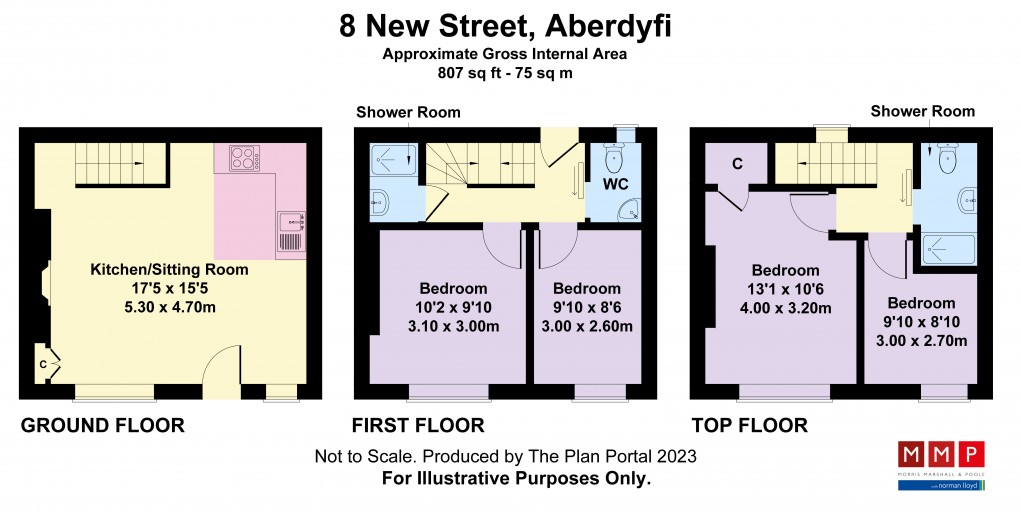 Floorplan for New Street, Aberdyfi, Gwynedd