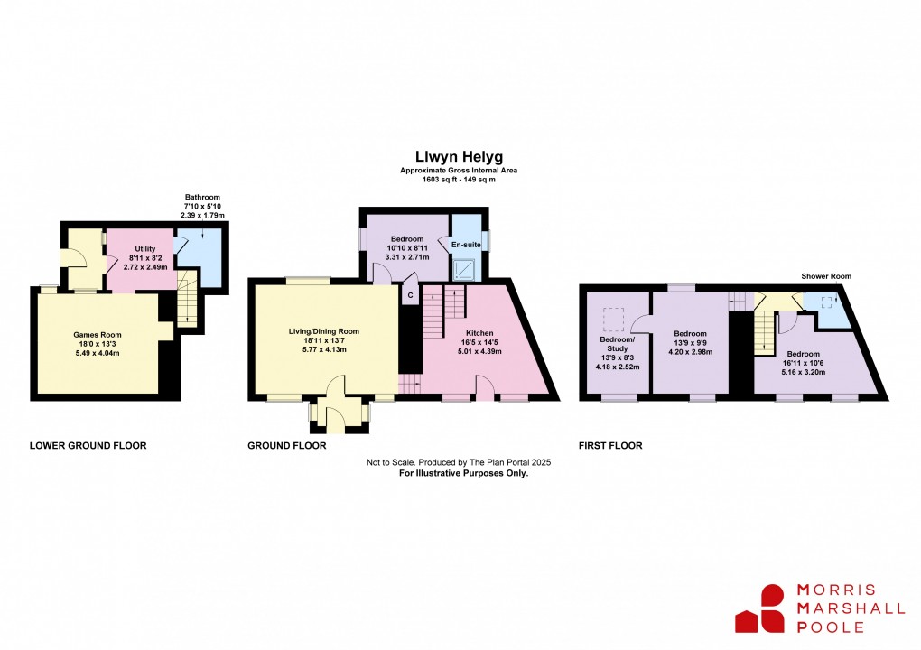 Floorplan for Llanegryn, Tywyn, Gwynedd