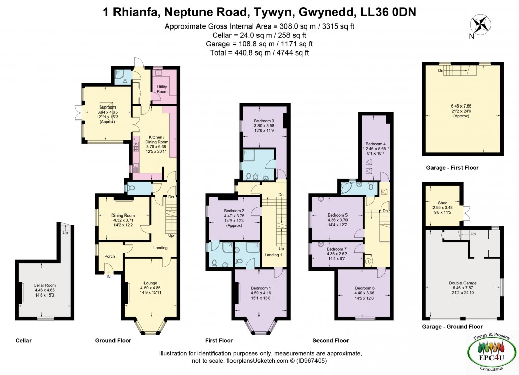 Floorplan for Neptune Road, Tywyn, Gwynedd