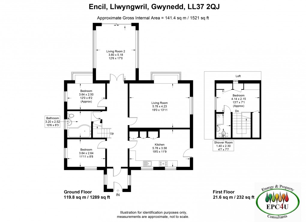Floorplan for Llwyngwril, Gwynedd