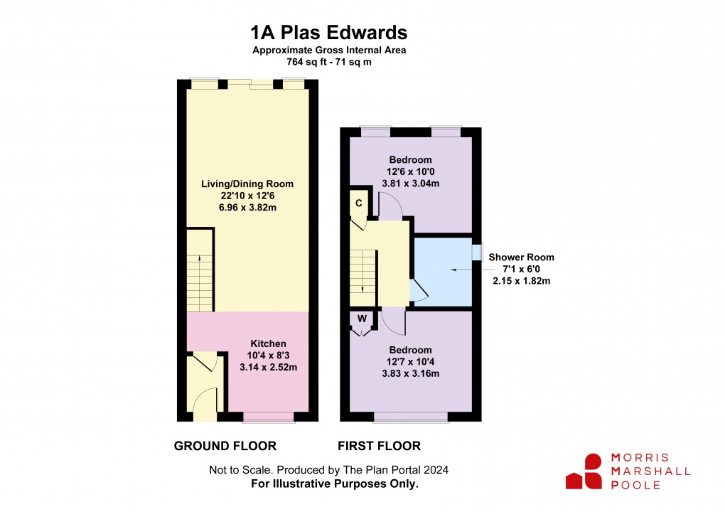 Floorplan for Plas Edwards, Tywyn, Gwynedd