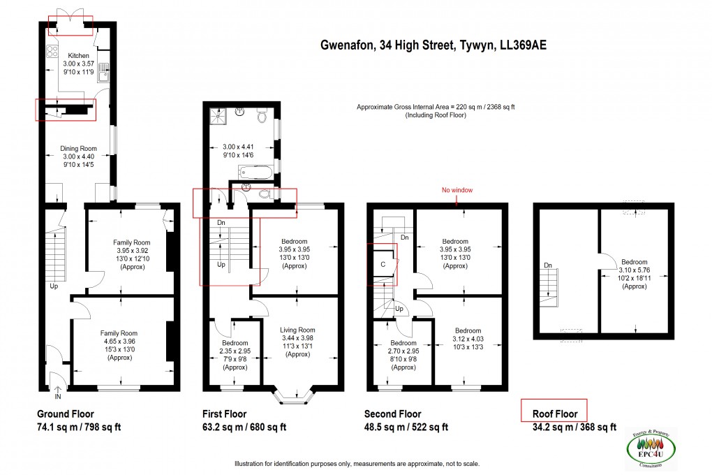 Floorplan for High Street, Tywyn, Gwynedd