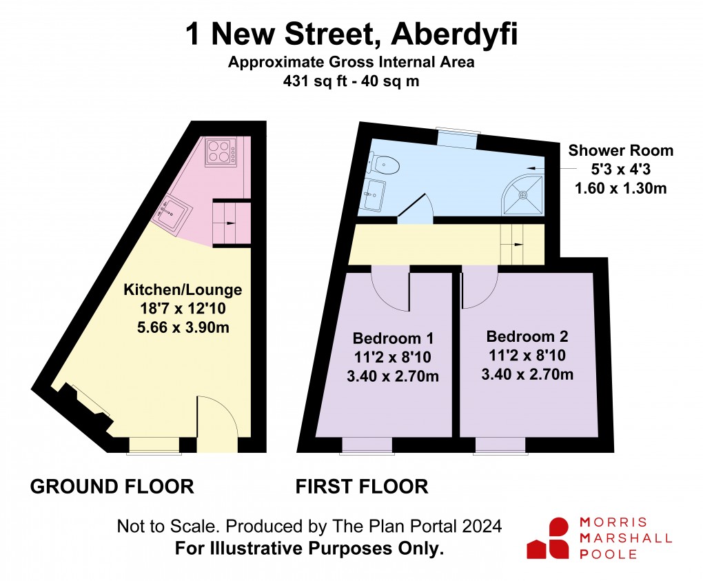 Floorplan for New Street, Aberdyfi, Aberdovey, Gwynedd