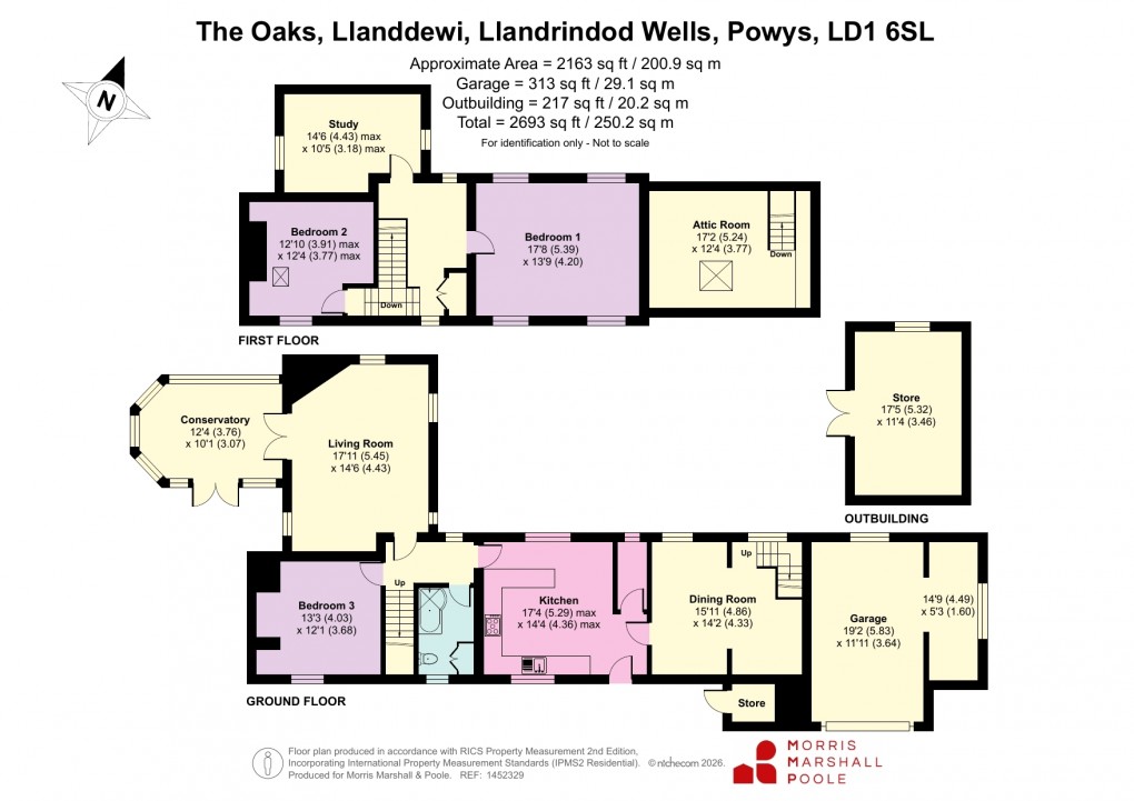 Floorplan for Llanddewi, Llandrindod Wells, Powys
