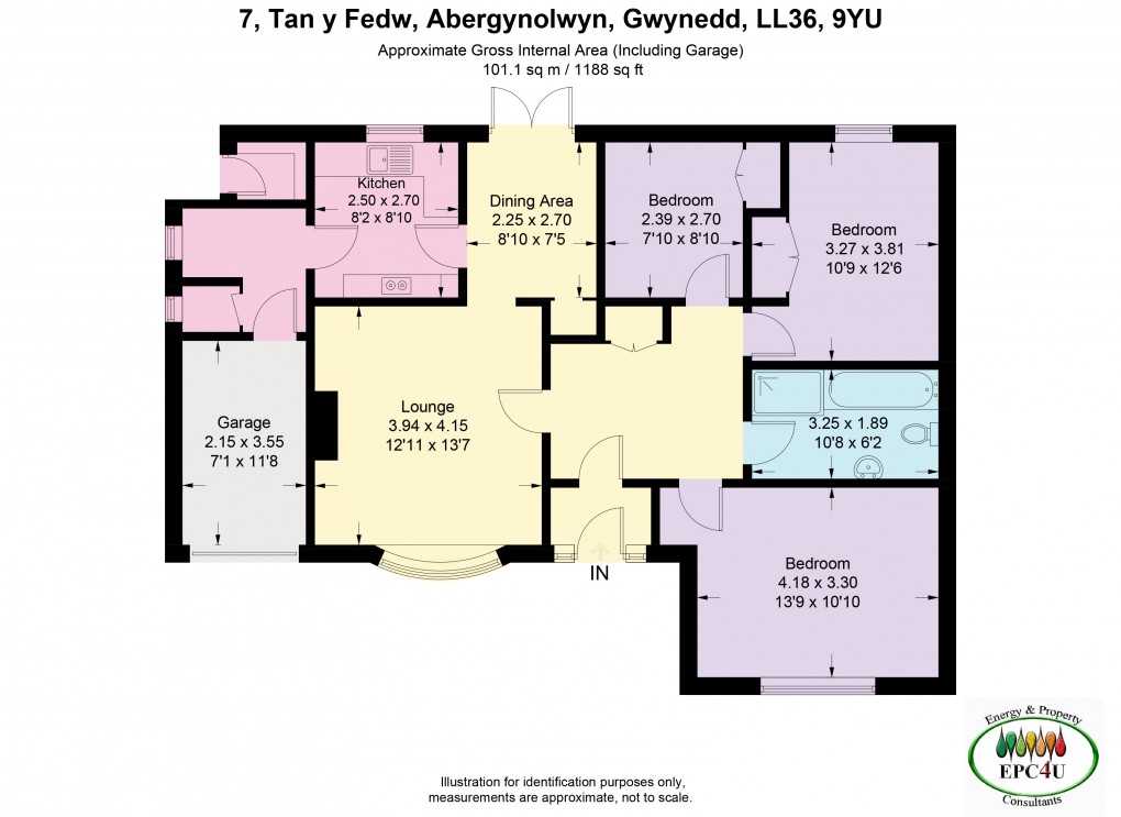 Floorplan for Tan Y Fedw, Abergynolwyn, Tywyn, Gwynedd