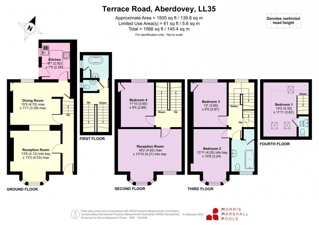 Floorplan for Terrace Road, Aberdovey, Gwynedd