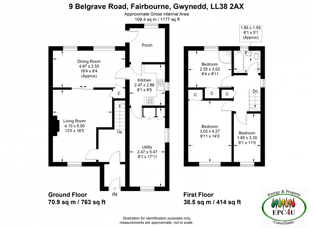 Floorplan for Belgrave Road, Fairbourne, Gwynedd
