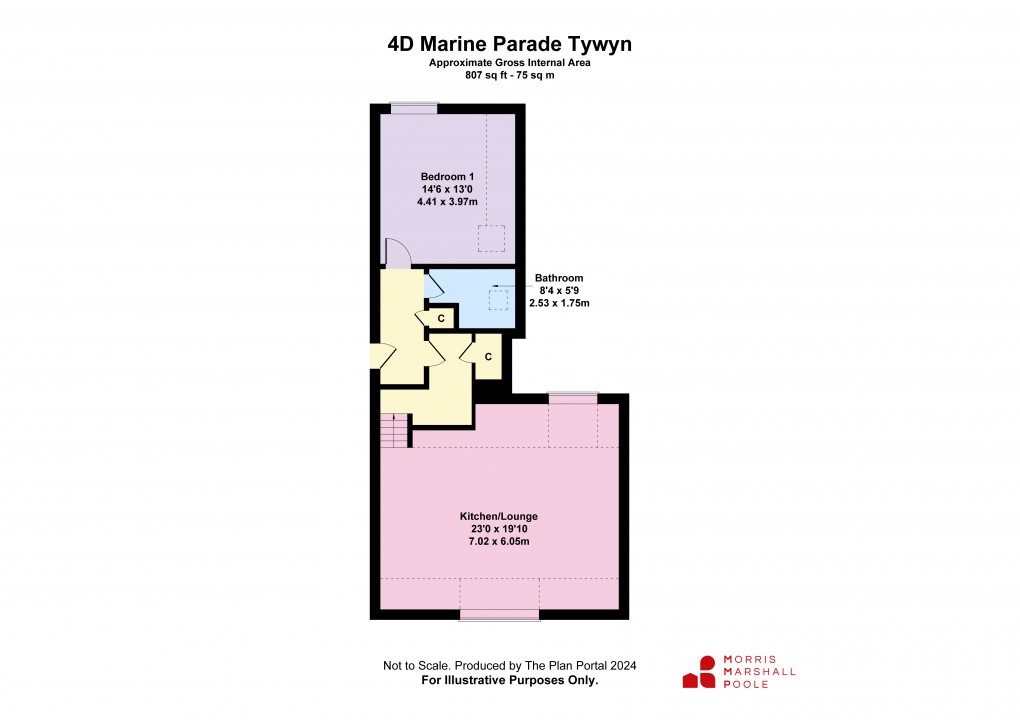 Floorplan for Marine Parade, Tywyn, Gwynedd