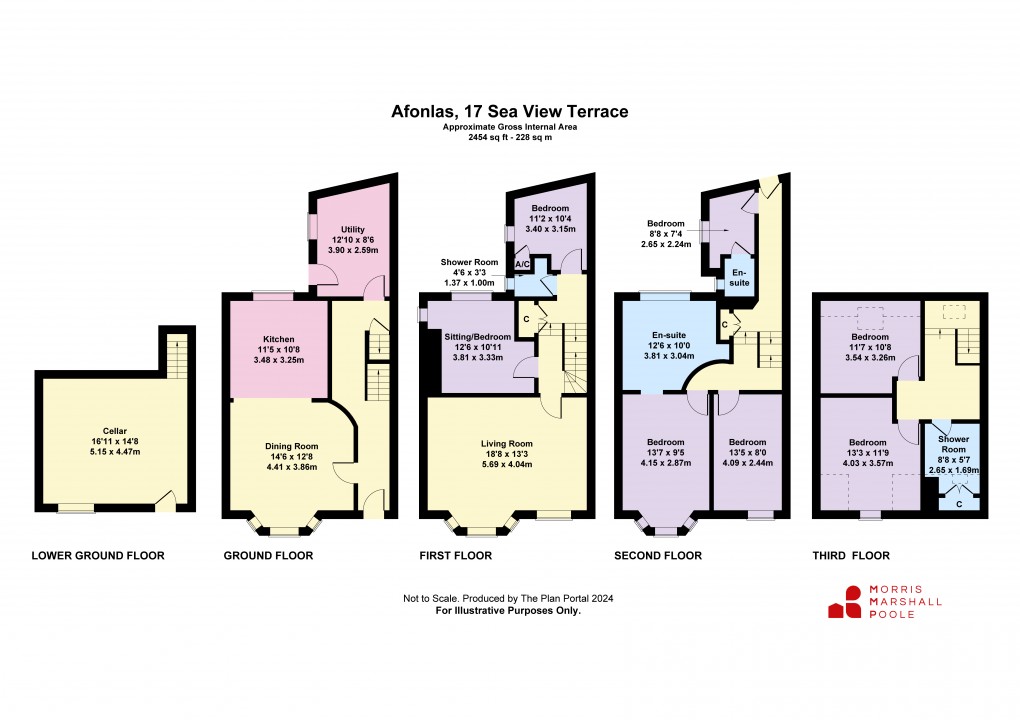 Floorplan for Sea View Terrace, Aberdovey, Gwynedd