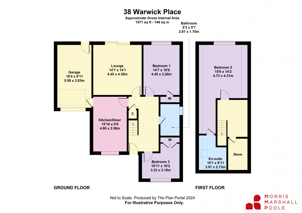 Floorplan for Warwick Place, Tywyn, Gwynedd