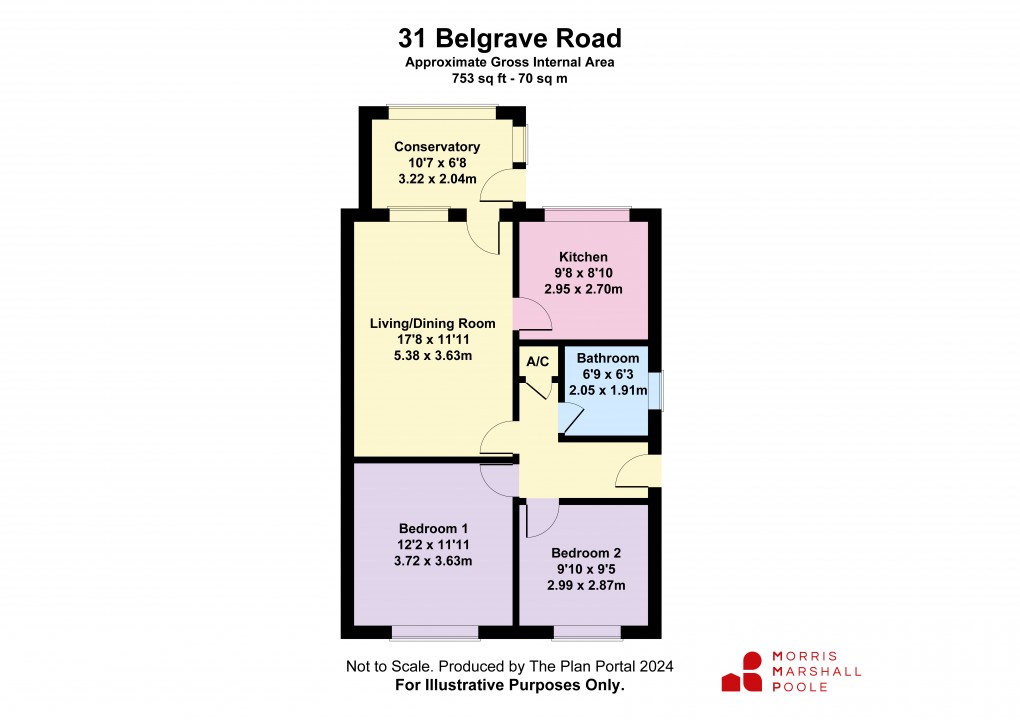 Floorplan for Belgrave Road, Fairbourne, Gwynedd