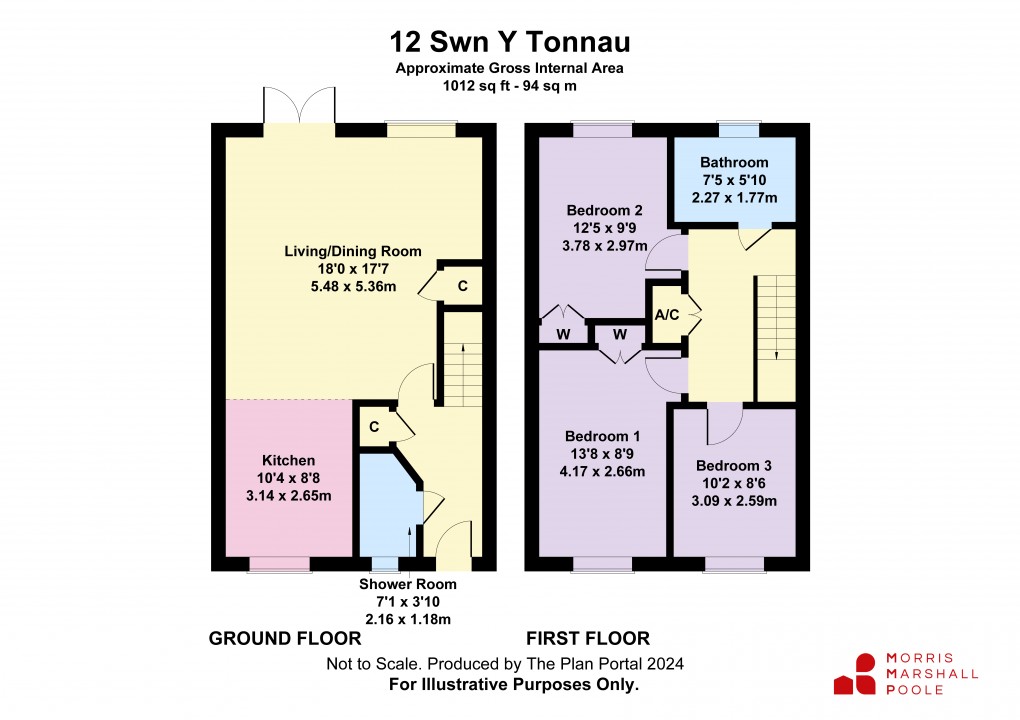 Floorplan for Swn Y Tonnau, Tywyn, Gwynedd