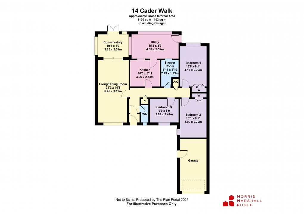 Floorplan for Cader Walk, Tywyn, Gwynedd