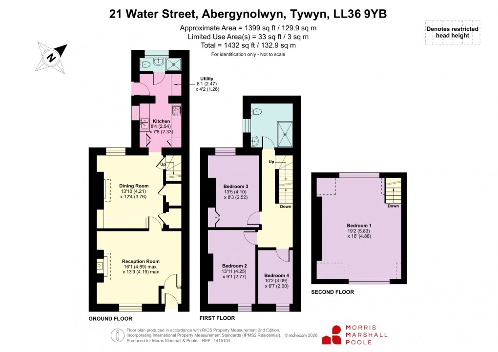 Floorplan for Water Street, Abergynolwyn, Tywyn, Gwynedd