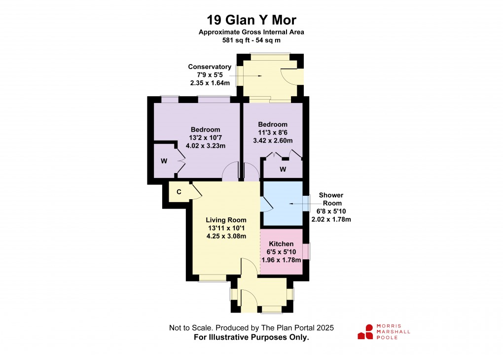 Floorplan for Glan Y Mor, Fairbourne, Gwynedd
