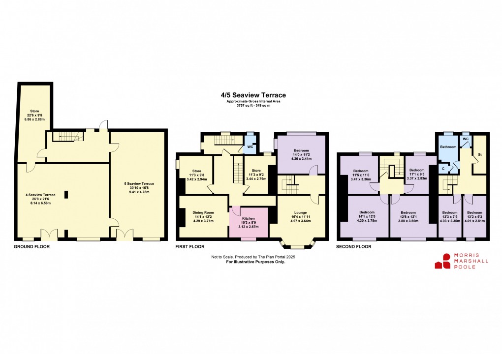 Floorplan for Sea View Terrace, Aberdovey, Gwynedd