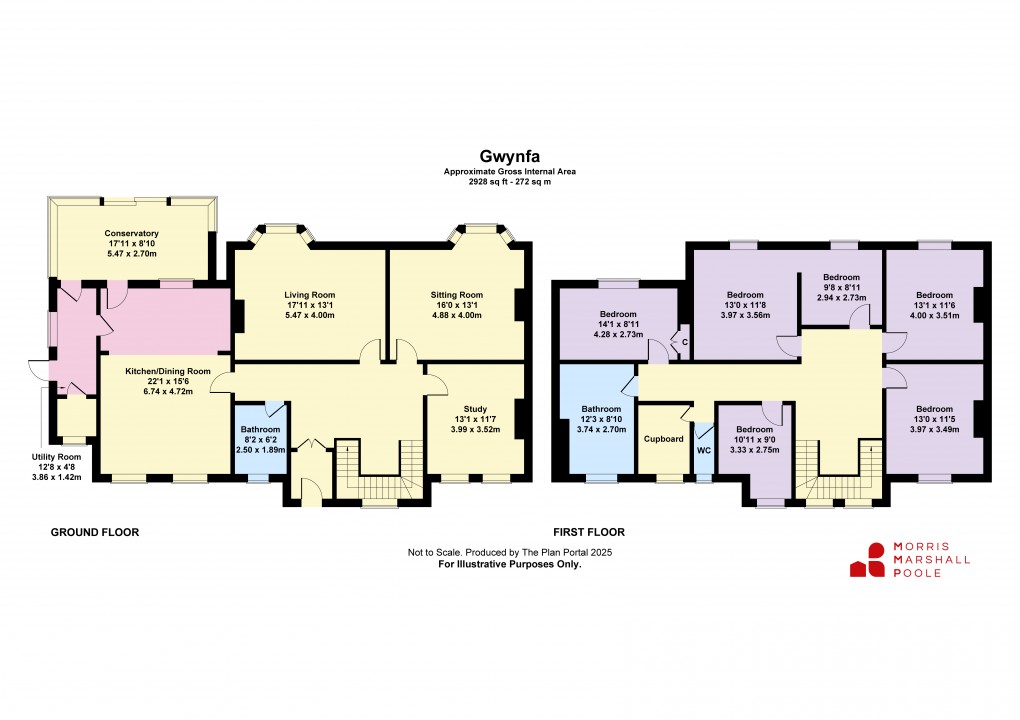 Floorplan for Bryn Hyfryd Road, Tywyn, Gwynedd