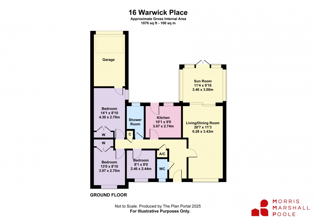 Floorplan for Warwick Place, Tywyn, Gwynedd