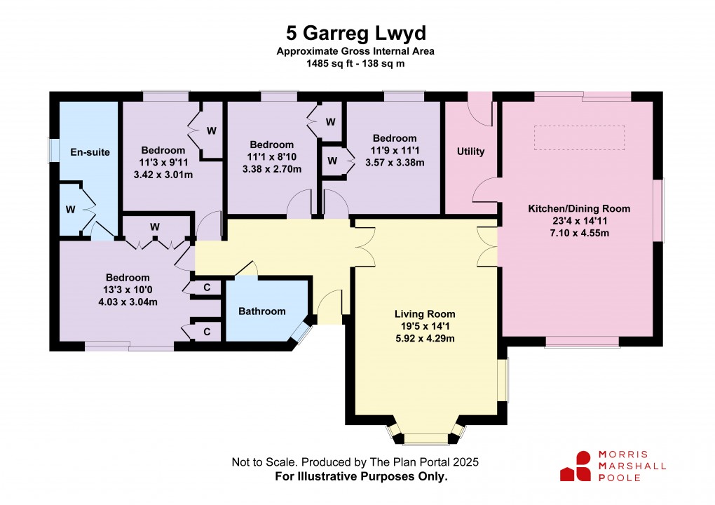 Floorplan for Garreg Lwyd, Tywyn, Gwynedd