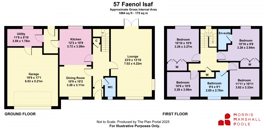 Floorplan for Faenol Isaf, Tywyn, Gwynedd