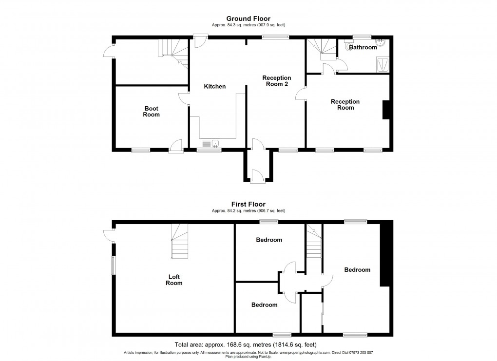 Floorplan for Ganllwyd, Dolgellau, Gwynedd