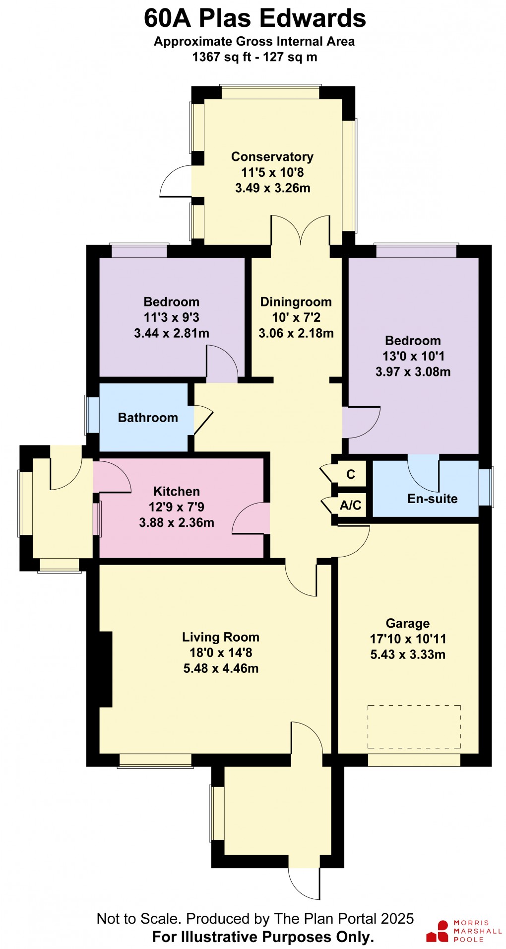 Floorplan for Plas Edwards, Tywyn, Gwynedd