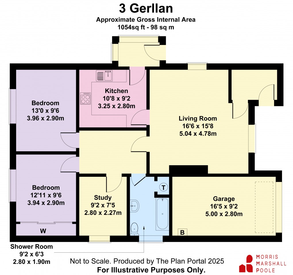 Floorplan for Gerllan, Tywyn, Gwynedd