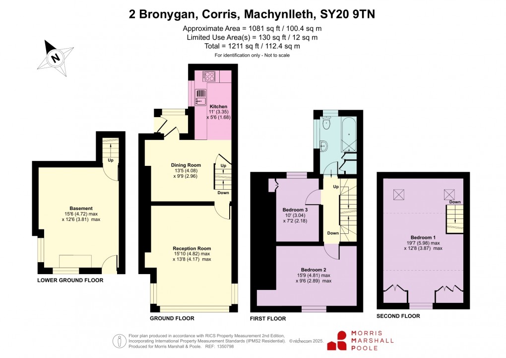 Floorplan for Bronygan, Corris, Machynlleth, Gwynedd