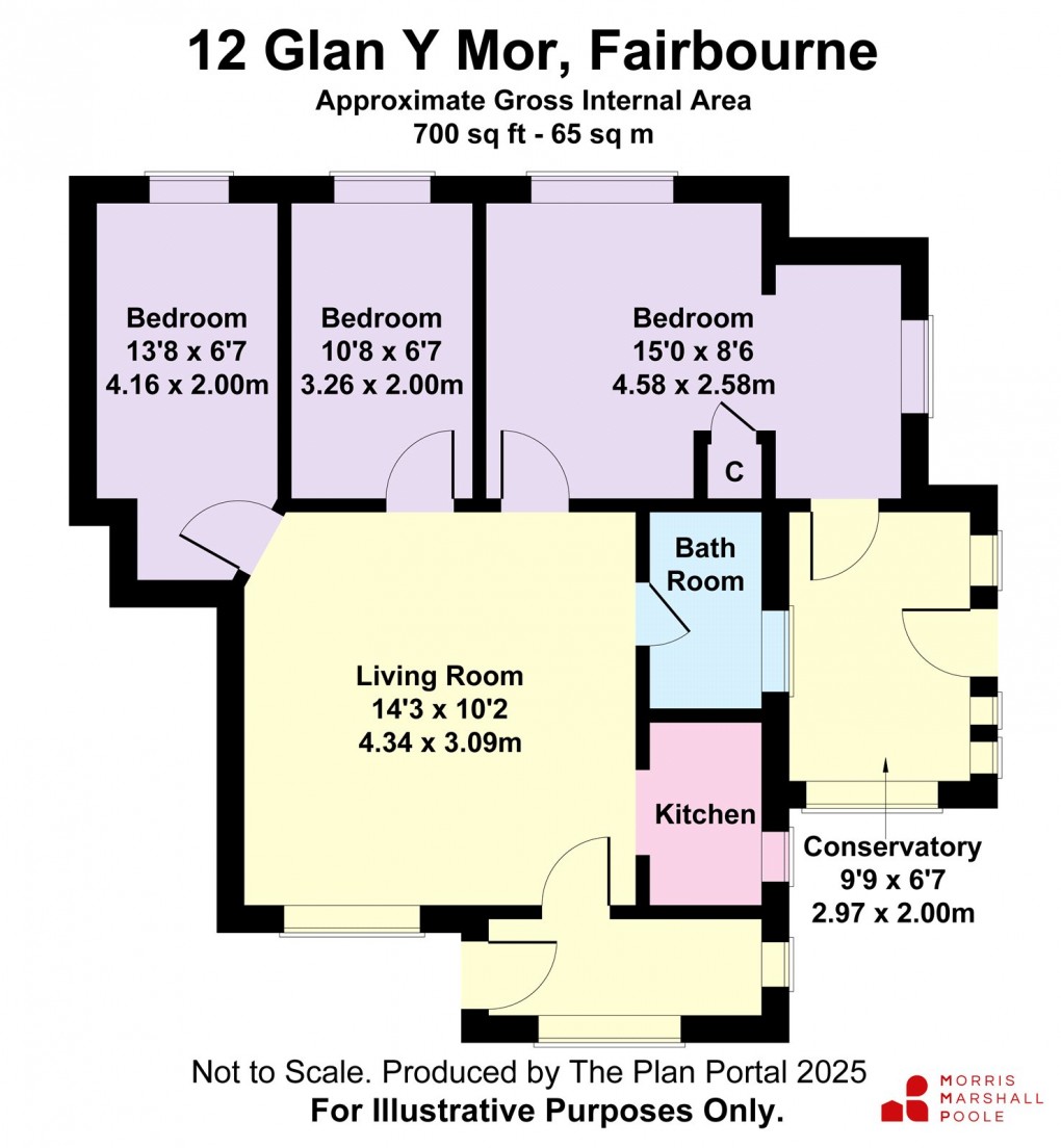 Floorplan for Glan Y Mor, Fairbourne, Gwynedd