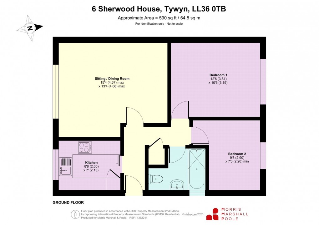 Floorplan for Tywyn, Gwynedd