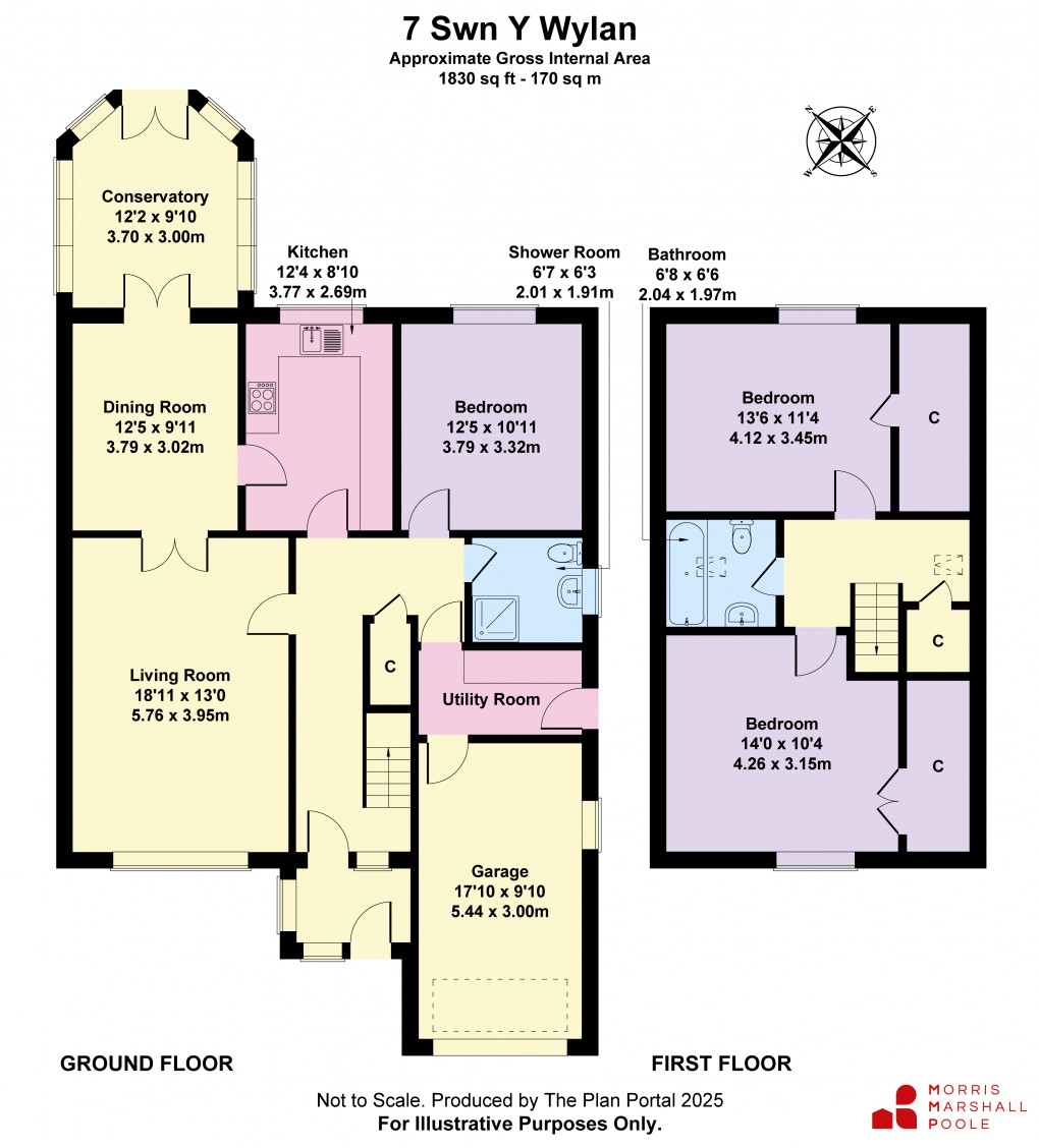 Floorplan for Swn Y Wylan, Tywyn, Gwynedd