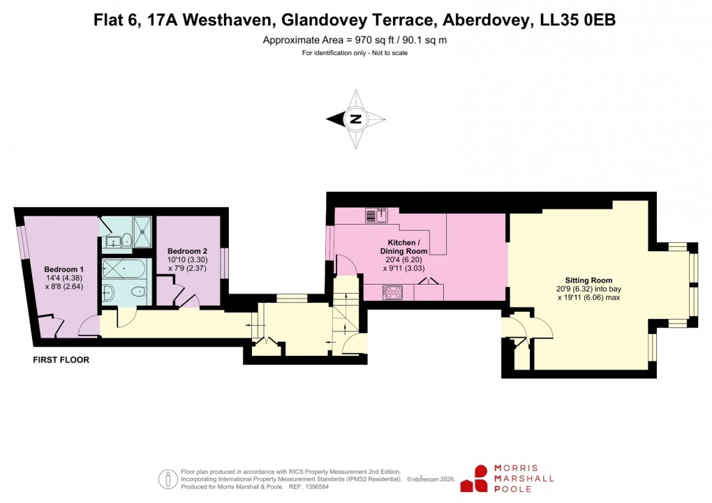 Floorplan for Westhaven, Glandovey Terrace, Aberdovey, Gwynedd