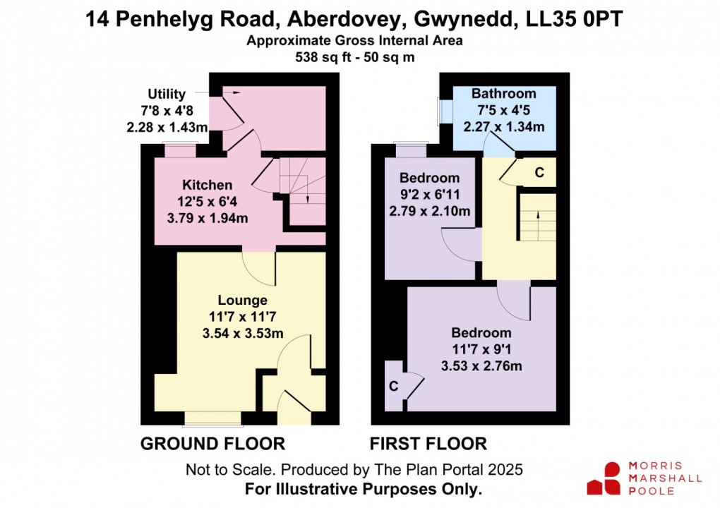 Floorplan for Penhelyg Road, Aberdovey, Gwynedd