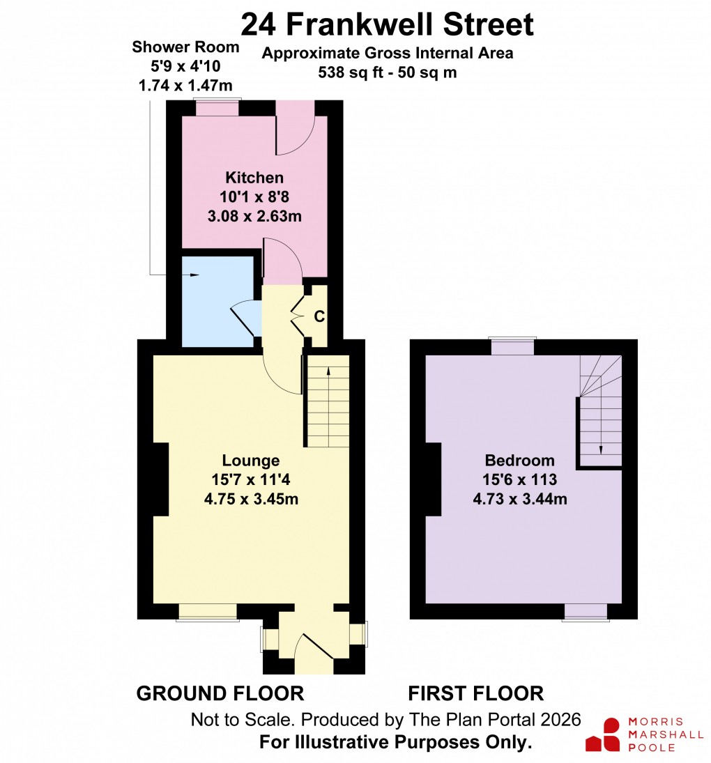 Floorplan for Frankwell Street, Tywyn, Gwynedd
