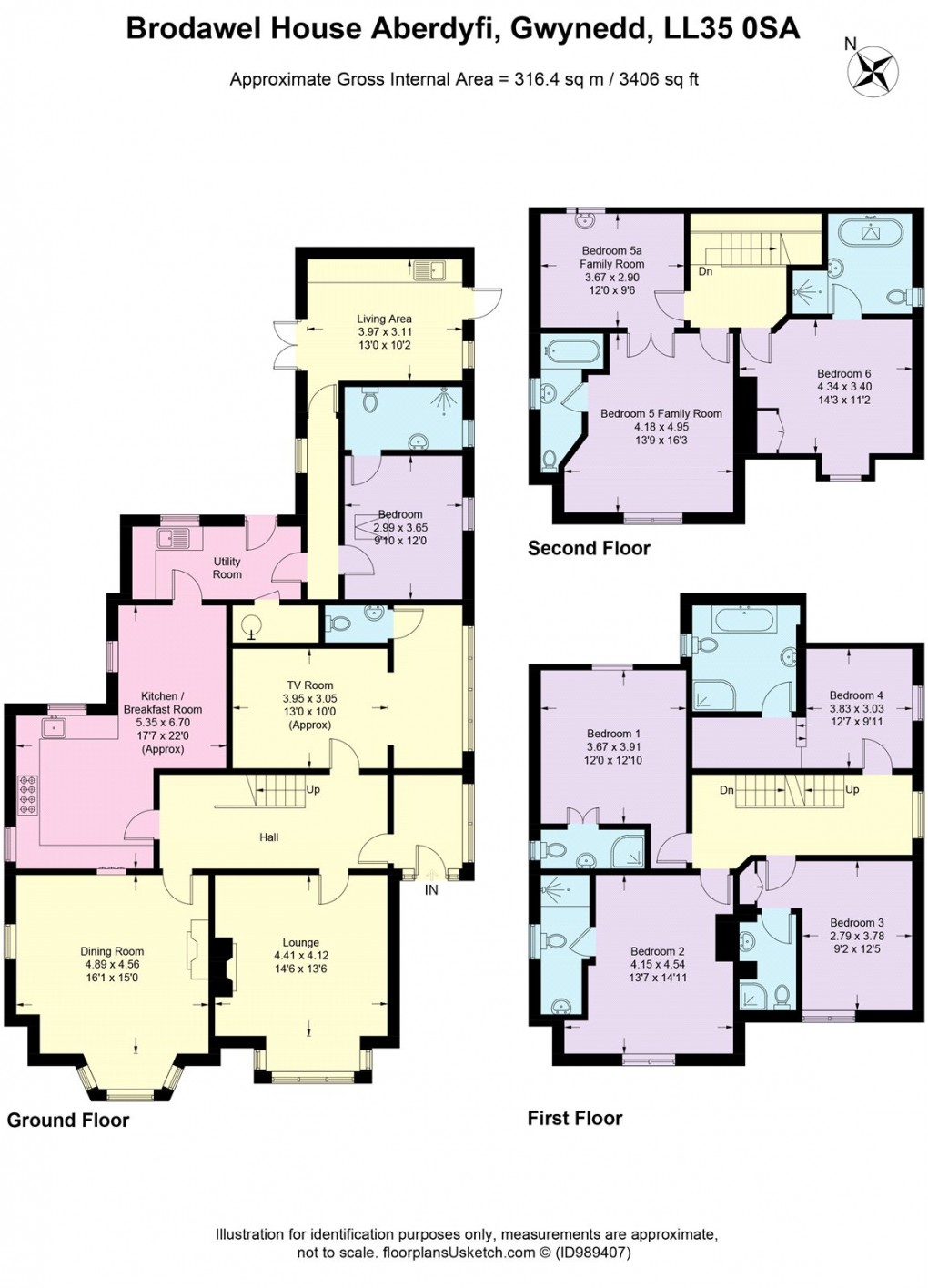 Floorplan for Aberdovey, Gwynedd