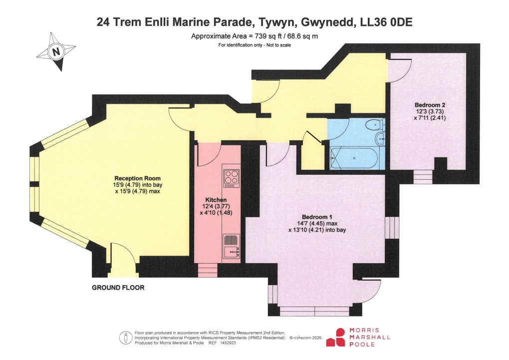 Floorplan for Trem Enlli, Tywyn, Gwynedd
