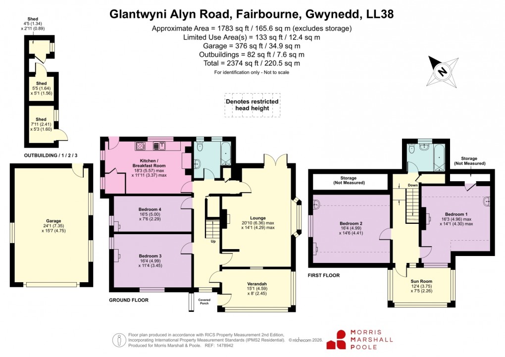 Floorplan for Alyn Road, Fairbourne, Gwynedd