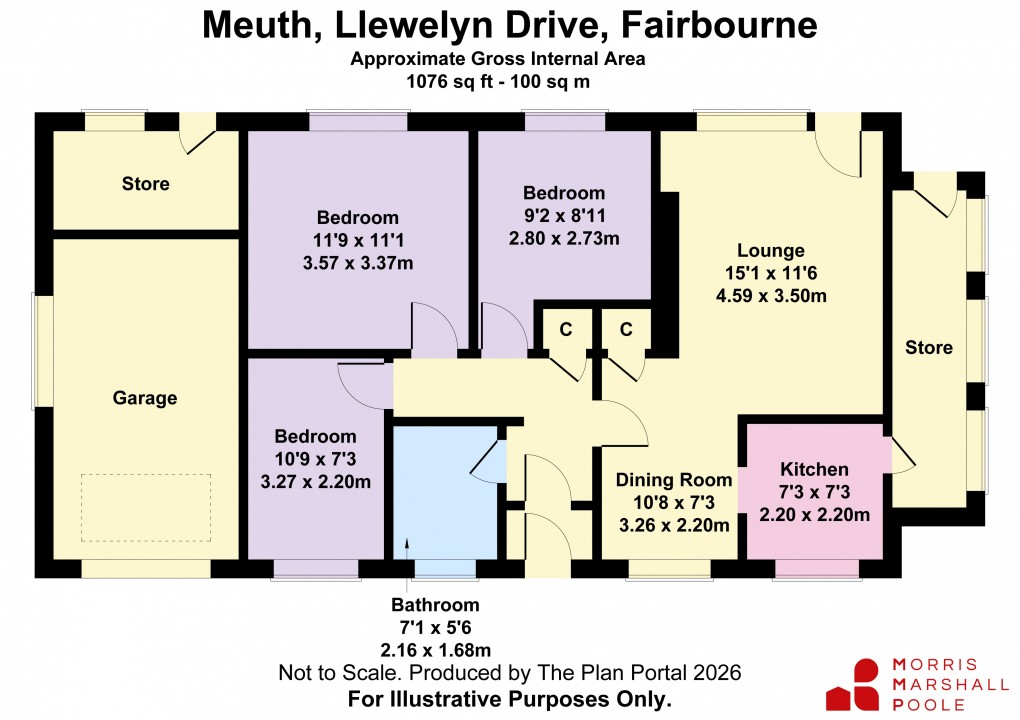 Floorplan for Llewelyn Drive, Fairbourne, Gwynedd