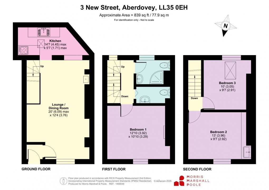 Floorplan for New Street, Aberdovey, Gwynedd