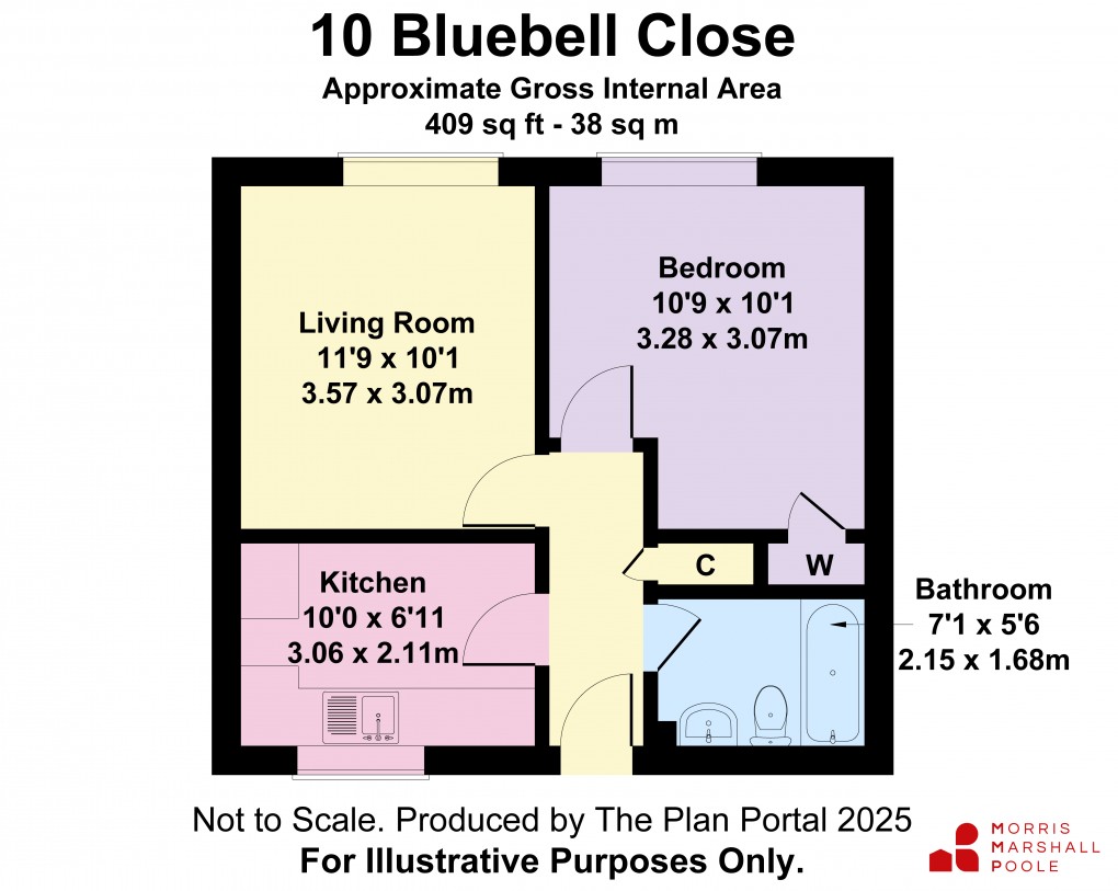 Floorplan for Bluebell Close, Welshpool, Powys