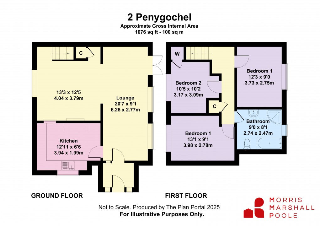 Floorplan for Penygochel, Melin Y Ddol, Llanfair Caereinion, Welshpool