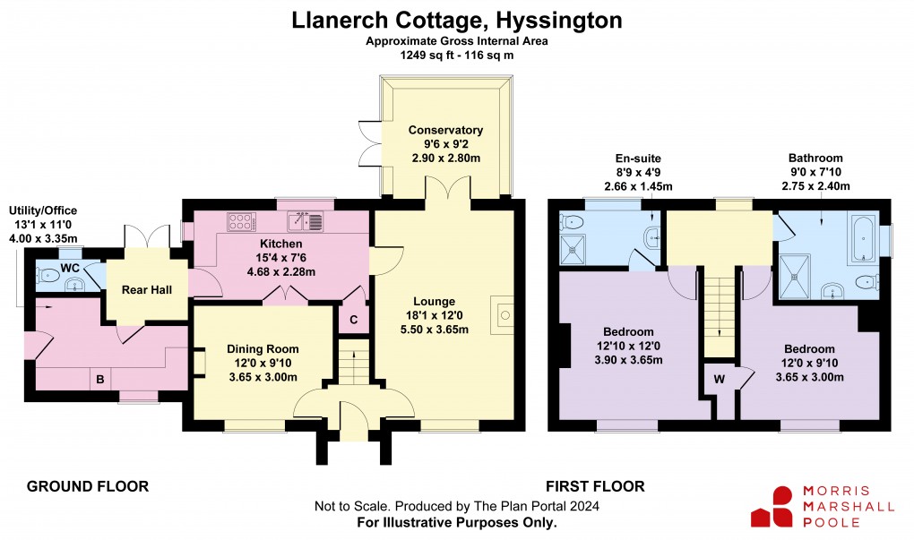 Floorplan for Hyssington, Montgomery, Powys