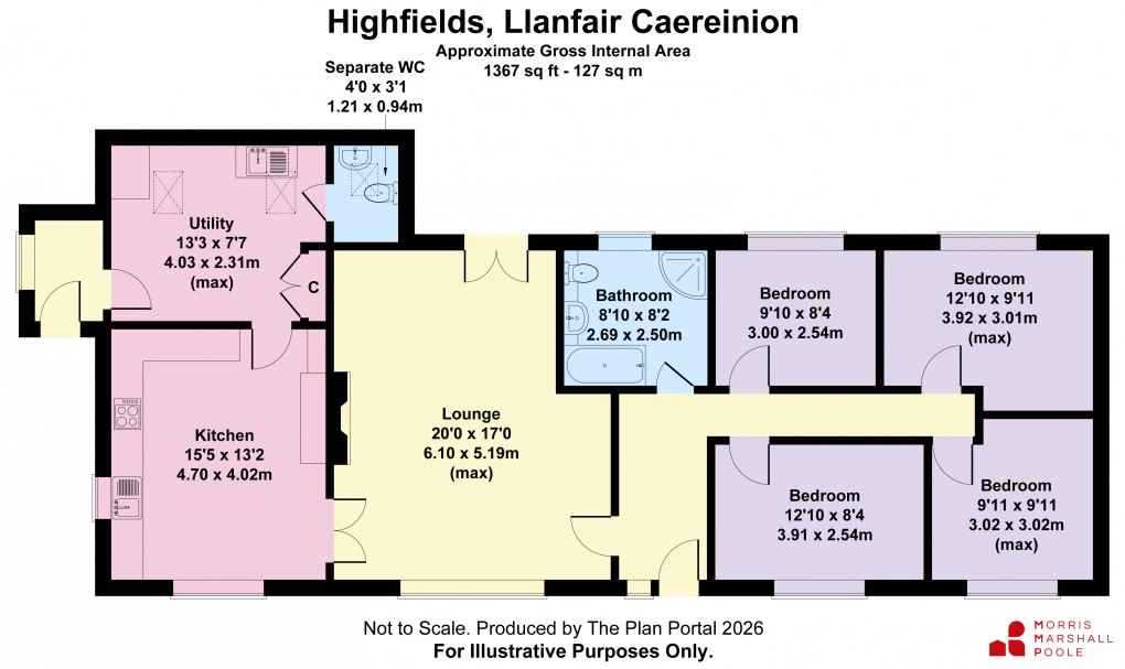 Floorplan for Llanfair Caereinion, Welshpool, Powys