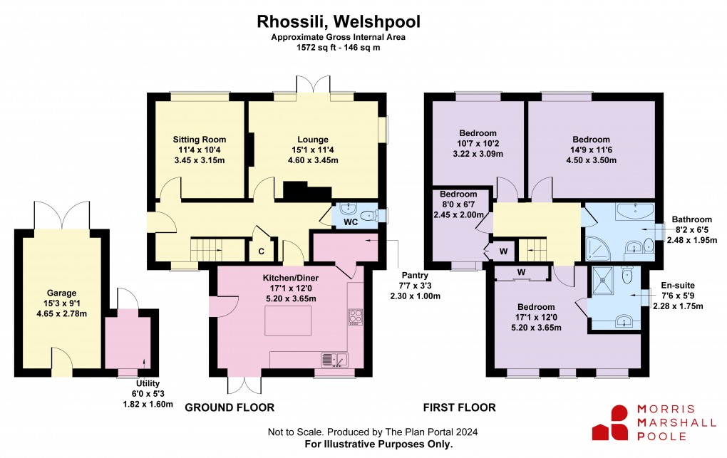 Floorplan for Bronwylfa Road, Welshpool, Powys