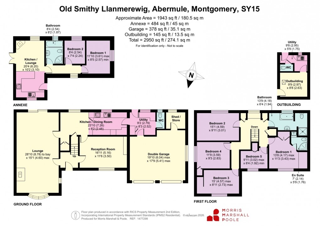 Floorplan for Llanmerewig, Abermule, Montgomery, Powys