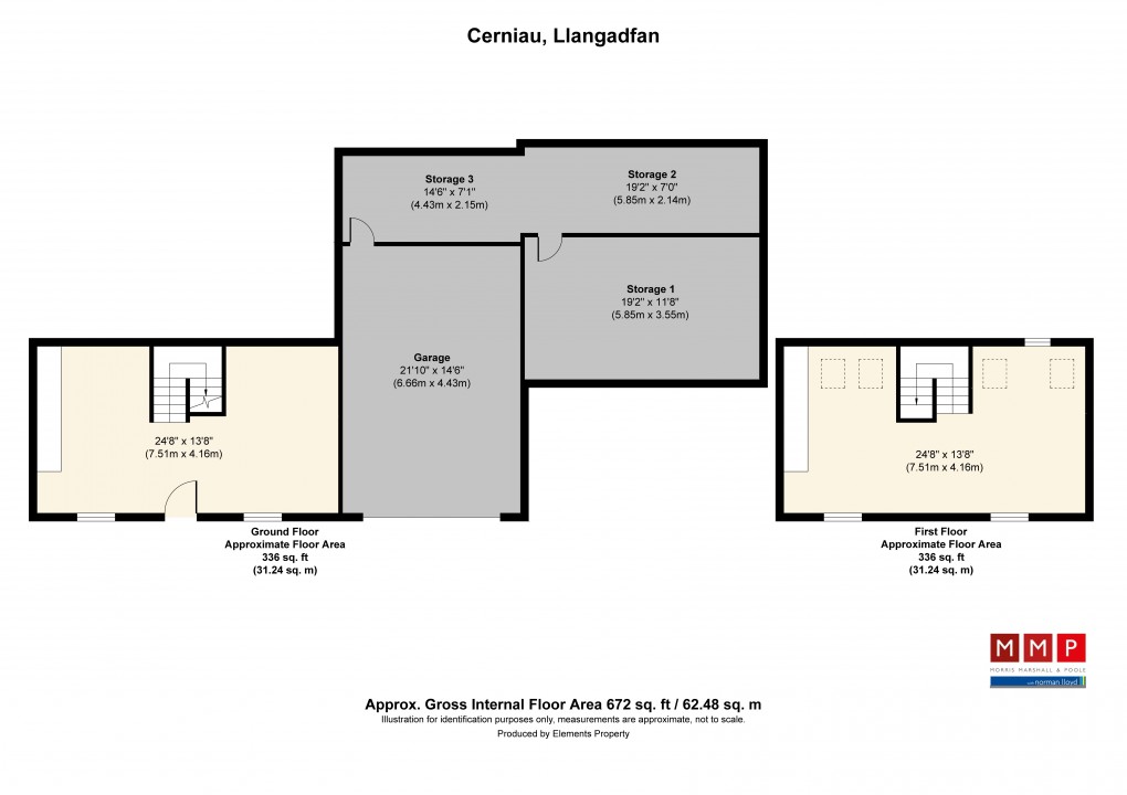 Floorplan for Llangadfan, Welshpool, Powys