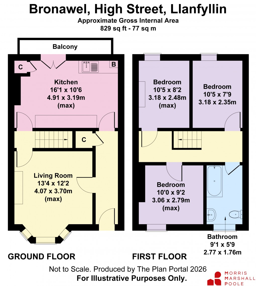 Floorplan for High Street, Llanfyllin, Powys