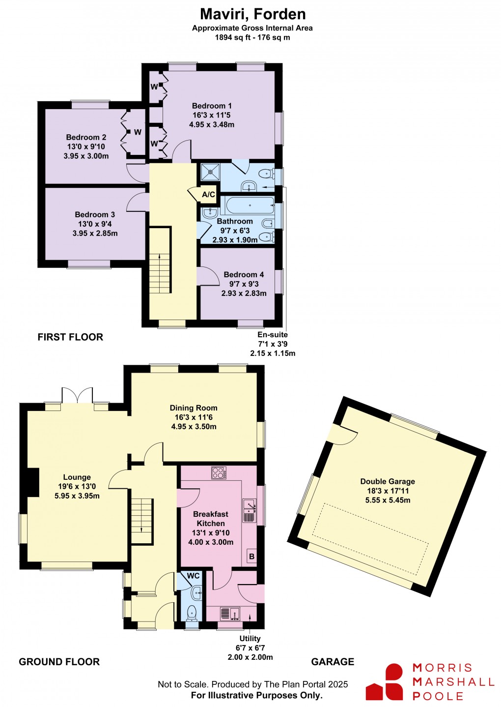 Floorplan for Withy Avenue, Forden, Welshpool, Powys