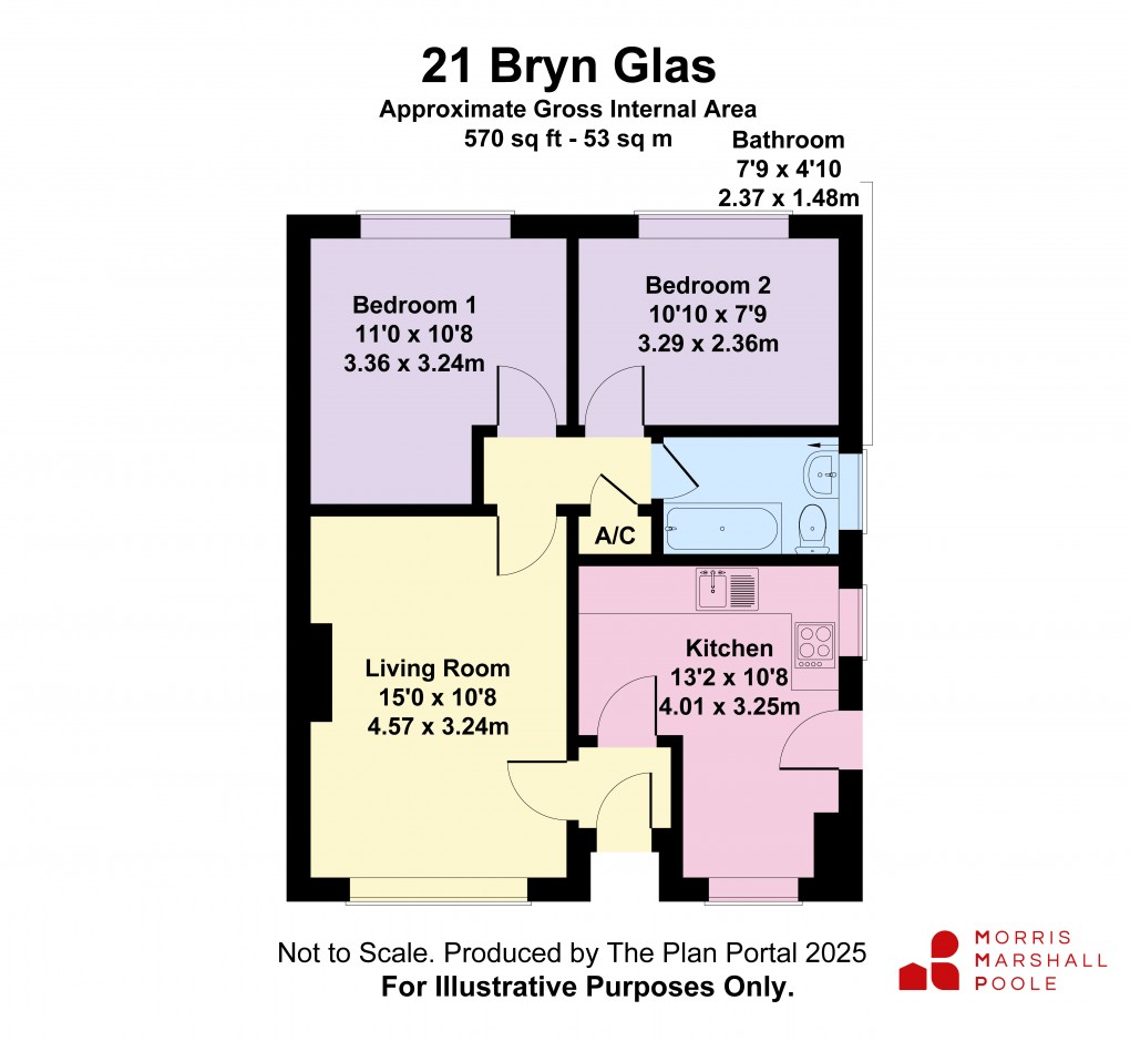 Floorplan for Brynglas, Welshpool, Powys