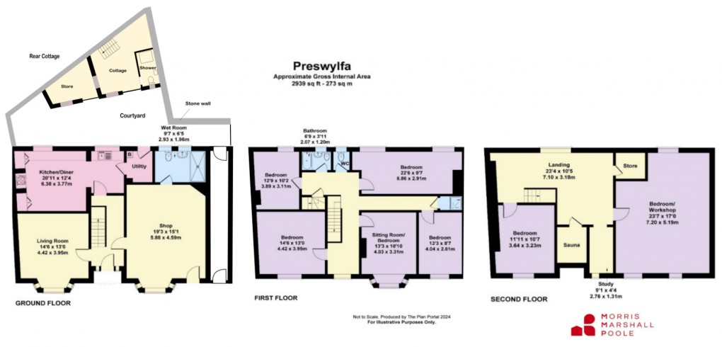 Floorplan for Bridge Street, Llanfair Caereinion, Welshpool